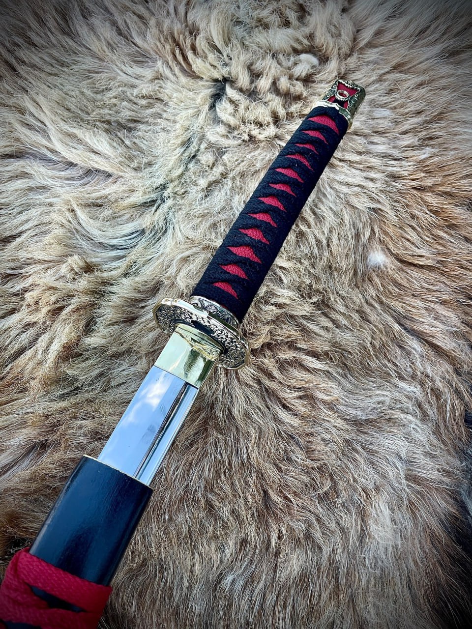 Меч Катана Red Dragon - черно-красная рукоять