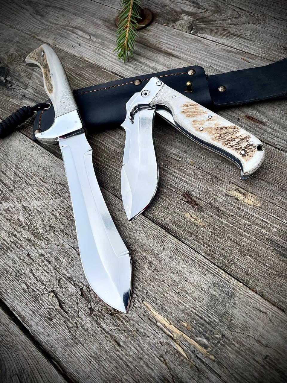 Складной нож White Hunter (Белый Охотник) в раскрытом виде, вид сбоку